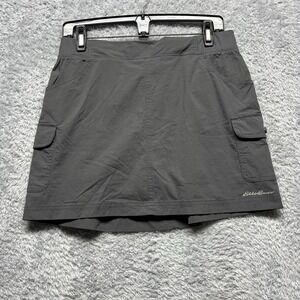 Eddie Bauer Skort Womens Large Charcoal Gray Hiking Golf Tennis Outdoor